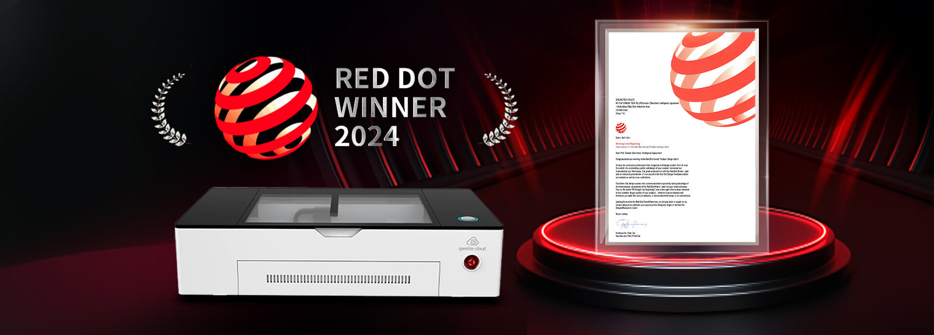 GWEIKE Laser Winning the Red Dot Award: Product Design 2024_Centrum wiadomości_O firmie G·WEIKE_G·WEIKE